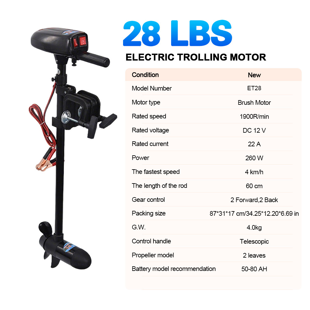 Motor Elétrico de Arrasto SAVA - Fishing Kayak Trolling Motor avaliação e preço