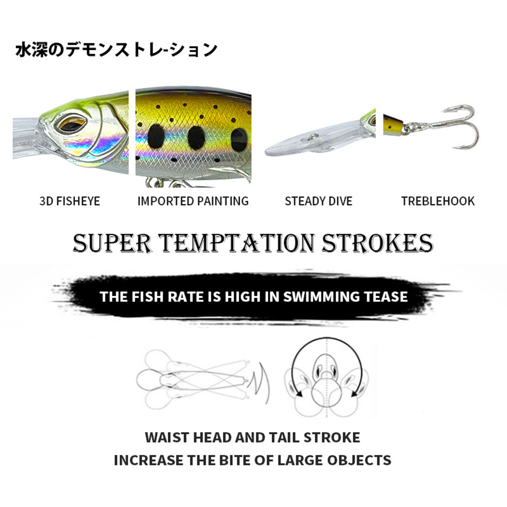 8.5cm 18.2g iscas de pesca flu - Fishing Kayak Sit On Top avaliação e preço